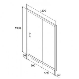 Душевой уголок Orange E23-12080TCR без поддона 120х80, стекло прозрачное